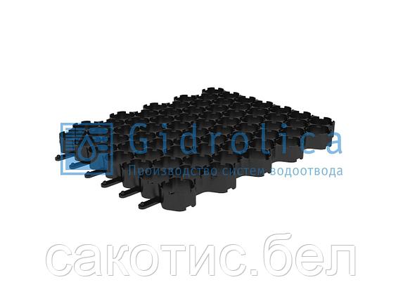 Решетка газонная Gidrolica Eco Normal РГ-53.43.3,5 - пластиковая черная, фото 2