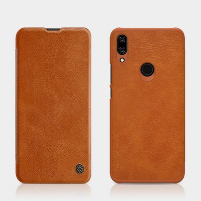 Кожаный чехол Nillkin Qin Leather Case Коричневый для Huawei P Smart Z (Y9 Prime 2019) - фото 4 - id-p106832328
