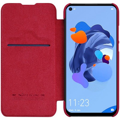 Кожаный чехол Nillkin Qin Leather Case Красный для Huawei P20 Lite 2019 (Nova 5i) - фото 3 - id-p106832332