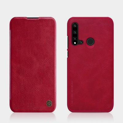 Кожаный чехол Nillkin Qin Leather Case Красный для Huawei P20 Lite 2019 (Nova 5i) - фото 4 - id-p106832332