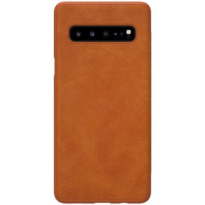 Кожаный чехол Nillkin Qin Leather Case Коричневый для Samsung Galaxy S10 5G - фото 2 - id-p106832340