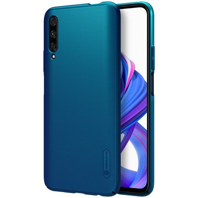 Пластиковый чехол с подставкой Nillkin Super Frosted Shield Синий для Huawei Honor 9X Pro - фото 3 - id-p106832380