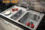 Стальная кухонная мойка ZorG Inox X-5178-2, фото 7