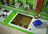 Стальная кухонная мойка со стеклом ZorG Inox Glass GL-7851, фото 5