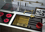 Стальная кухонная мойка со стеклом ZorG Inox Glass GL-7851, фото 7
