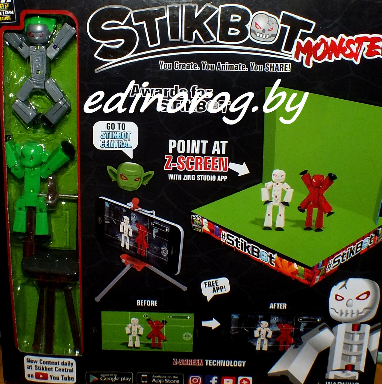Stikbot Monstr большая студия ! - стикбот монстр в подарок!