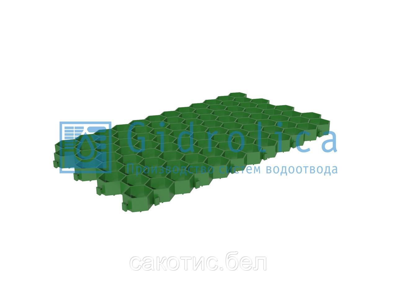 Решетка газонная Gidrolica Eco Standart РГ-70.40.3,2 - пластиковая зеленая - фото 1 - id-p106837917