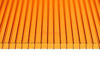 Поликарбонат сотовый Polynex Оранжевый 6000*2100*8 мм, 1,15 кг/м2