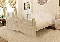 Кровать из массива ольхи «Мальва», цвет белый