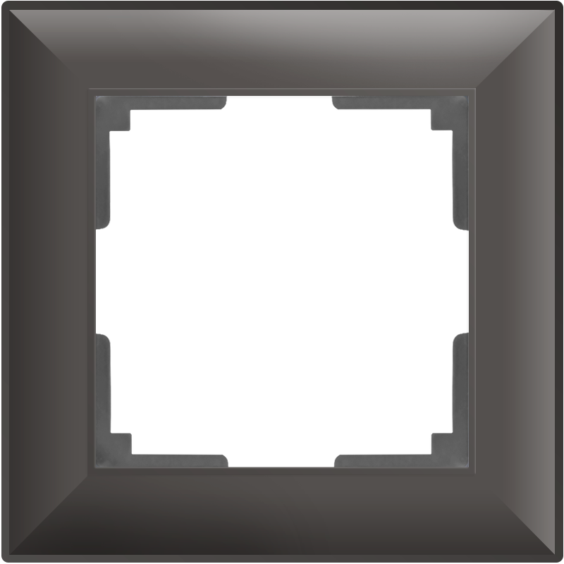 WL14-Frame-01 / Рамка на 1 пост (серо-коричневый)