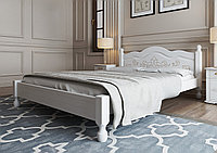 Кровать из массива ольхи «Магнолия», цвет белый