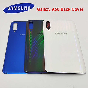 Задняя крышка для Samsung Galaxy A50 (SM-A505), чёрная, фото 2