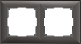 WL14-Frame-02 / Рамка на 2 поста (серо-коричневый)