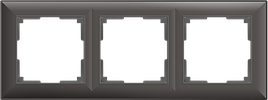 WL14-Frame-03 / Рамка на 3 поста (серо-коричневый)