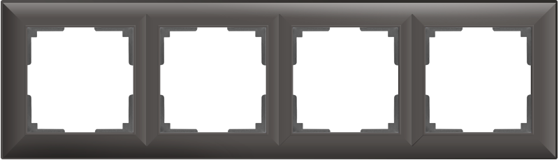 WL14-Frame-04 / Рамка на 4 поста (серо-коричневый)