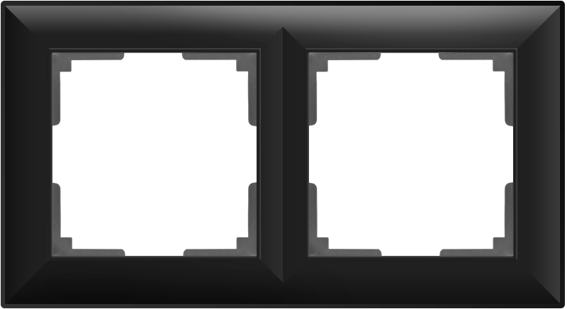 W0022208/ Рамка на 2 поста Fiore (черный матовый), фото 2