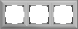 WL14-Frame-03 / Рамка на 3 поста (серебряный)