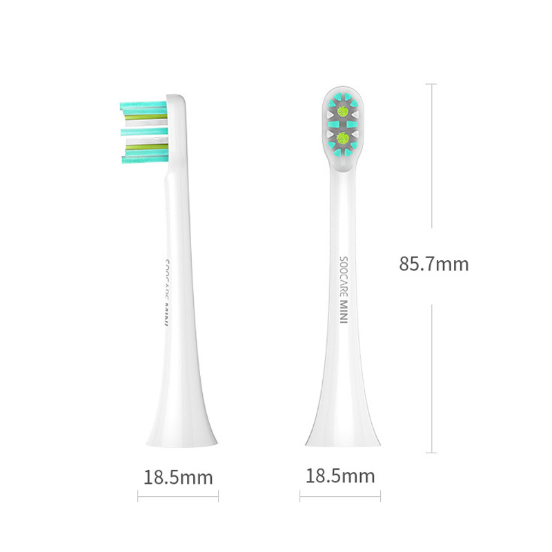 Набор сменных насадок Xiaomi toothbrush head for soocare brushtooth (2pcs/set) [black/white] - фото 3 - id-p106873875