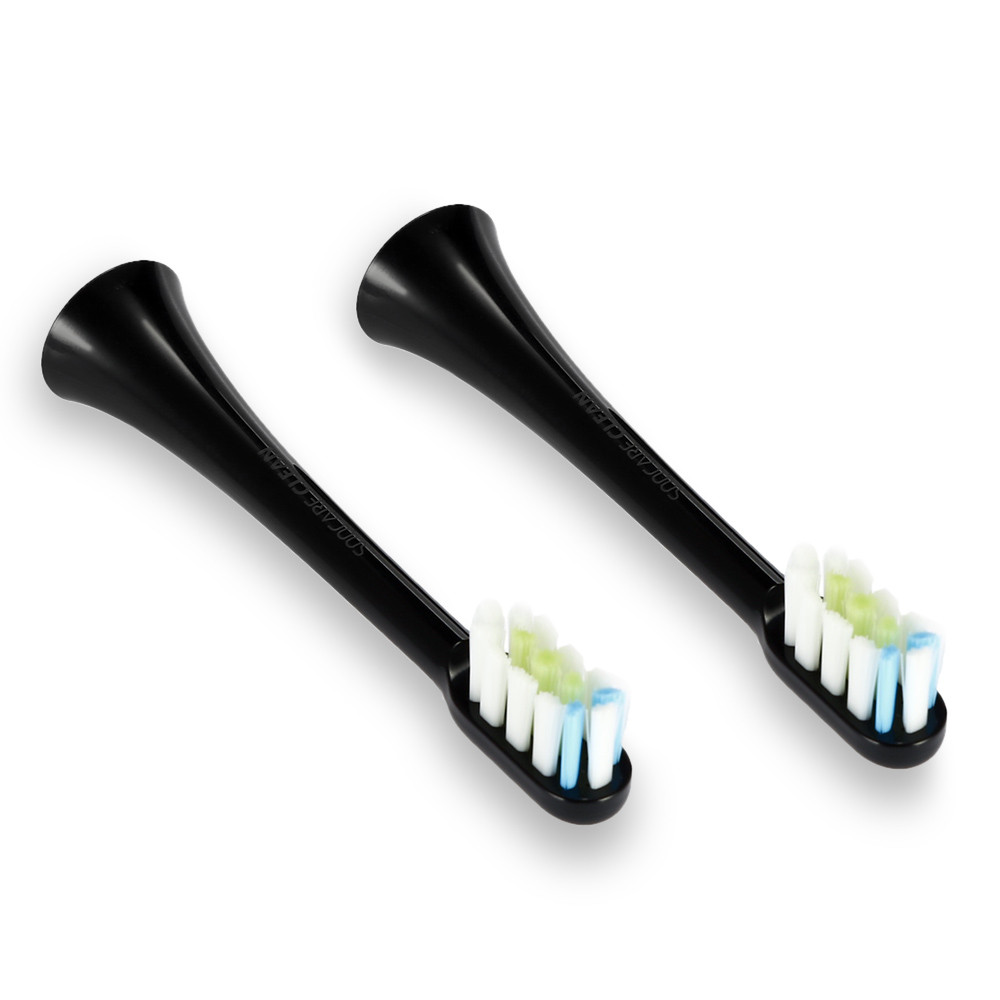 Набор сменных насадок Xiaomi toothbrush head for soocare brushtooth (2pcs/set) [black/white] - фото 4 - id-p106873875