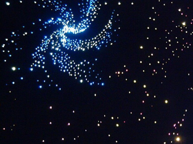 Ковер настенный фибероптический "Звездное небо" 145х145 см (120 звезд)