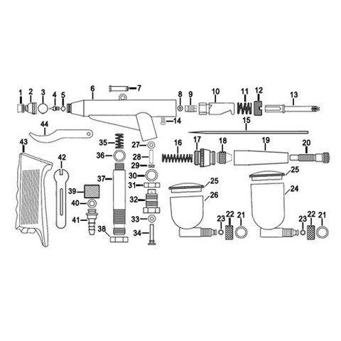 Аэрограф JAS 1122 (0.3mm) - фото 3 - id-p106883635