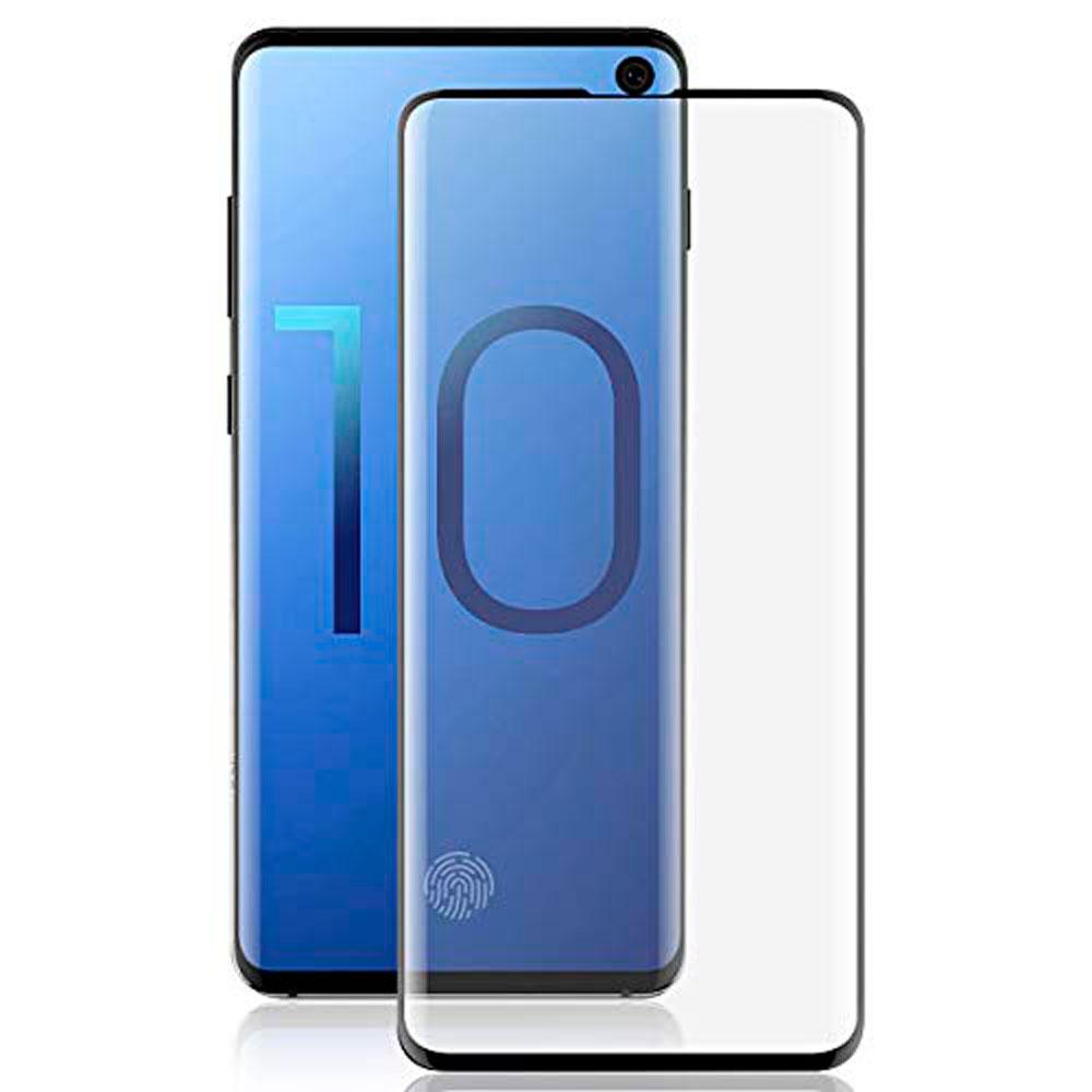 Защитное стекло для Samsung Galaxy s10 lite (чёрное, полноразмерное)