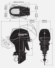 Лодочный мотор Tohatsu MFS 60 AETL EFI Инжектор, фото 2