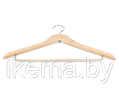 Вешалка-плечики для одежды деревянные, 44,5 см. с перекладиной