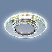 Встраиваемый точечный светильник с LED подсветкой 2228 MR16 SL зеркальный/серебро