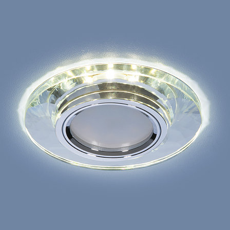 Встраиваемый точечный светильник с LED подсветкой 2228 MR16 SL зеркальный/серебро, фото 2