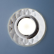 Встраиваемый точечный светильник с LED подсветкой 2228 MR16 SL зеркальный/серебро, фото 3