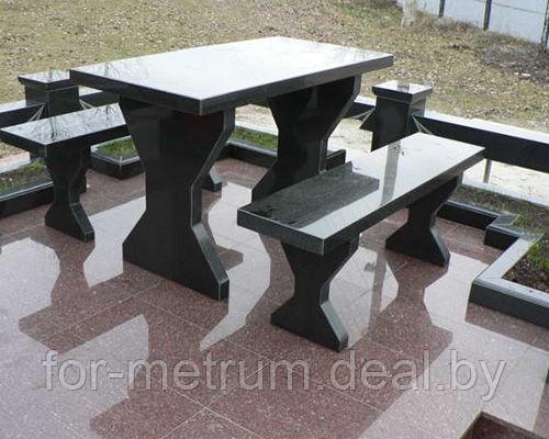 Гранитный столик и лавочки №3 - фото 1 - id-p107040568