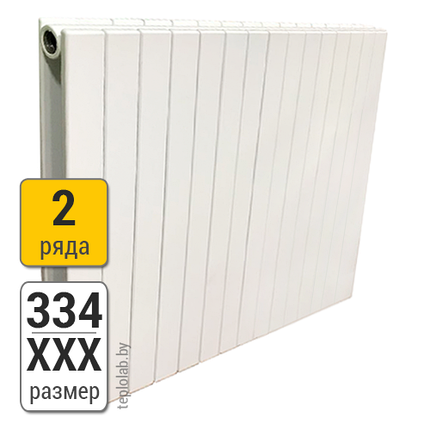 Радиатор трубчатый KZTO Соло В 2-334 (межосевое - 300 мм), фото 2