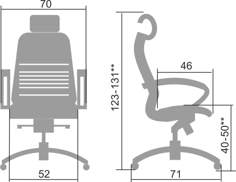 Офисное кресло Metta Samurai K-2 (коричневый) - фото 5 - id-p107063629
