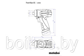 Аккумуляторная дрель-шуруповерт Metabo PowerMaxx BS BASIC Set (10.8В, 2x2Ач Li-ion, кейс, набор, фонарь), фото 2