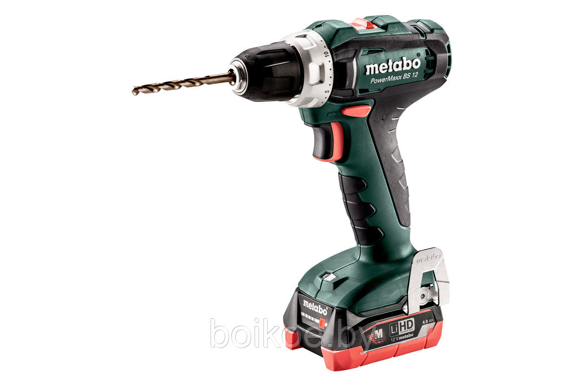 Аккумуляторная дрель-шуруповерт Metabo Powermaxx BS 12 (12В, 2x4Ач Li-ion, кейс) - фото 1 - id-p107065596