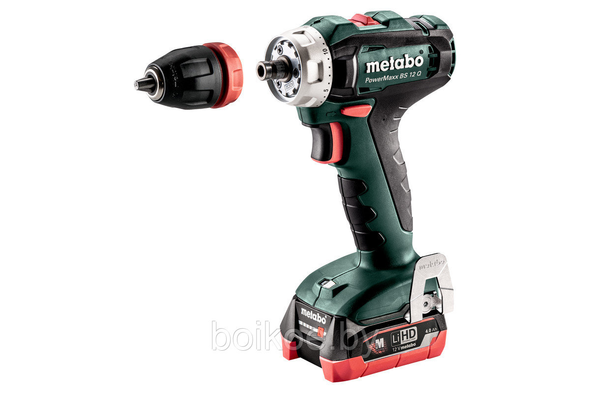 Аккумуляторная дрель-шуруповерт Metabo Powermaxx BS 12 Q (12В, 2x4Ач LiHD, кейс)