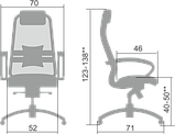 Офисное кресло Metta Samurai S-1 (коричневый), фото 5