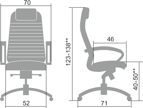 Офисное кресло Metta Samurai K-1 (бежевый) - фото 5 - id-p107079860