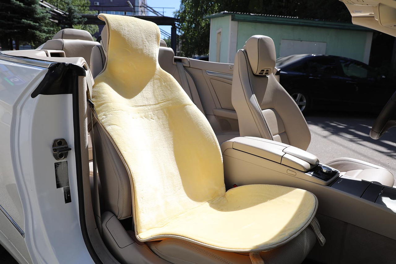 Накидка на сиденье автомобиля Golden Snail, утепленная. Цвет: бежевый, 1 шт. - фото 3 - id-p106448656