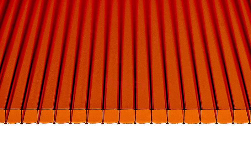 Поликарбонат сотовый Ultramarin Янтарь 6000*2100*4 мм, 0,48 кг/м2 - фото 1 - id-p107197302