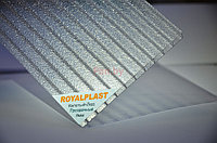 Поликарбонат сотовый Royalplast Колотый лед прозрачный 6000*2100*8 мм, 1,25 кг/м2