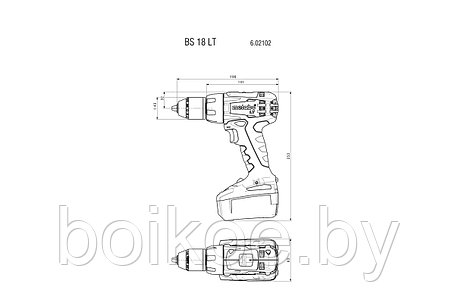 Аккумуляторная дрель-шуруповерт Metabo BS 18 LT Set  (18В, 2x2Ач Li-ion, кейс, набор), фото 2