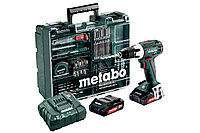 Аккумуляторная дрель-шуруповерт Metabo BS 18 LT Set (18В, 2x2Ач Li-ion, кейс, набор)