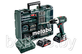 Аккумуляторная дрель-шуруповерт Metabo BS 18 LT Set  (18В, 2x2Ач Li-ion, кейс, набор)