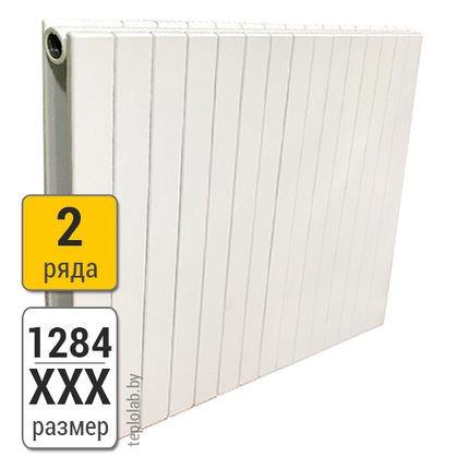 Радиатор трубчатый KZTO Соло В 2-1284 (межосевое - 1250 мм), фото 2