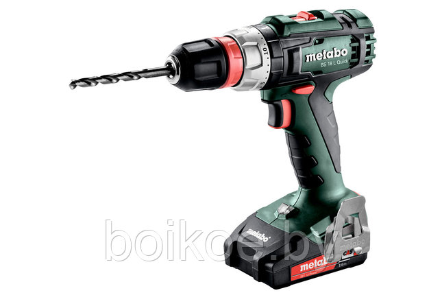 Аккумуляторная дрель-шуруповерт Metabo BS 18 L Quick (18В, 2x2.0 Ач Li-ion, кейс), фото 2