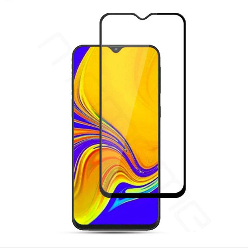 Защитное стекло для Samsung Galaxy А50 (чёрное, полноразмерное)