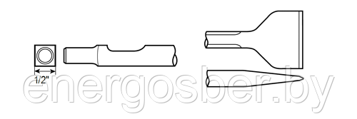 Wide Scaling Shank ISO Square 1/2"