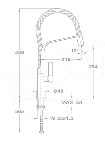 Смеситель для кухонной мойки с выдвижным изливом Teka FO 999 - фото 2 - id-p107225745